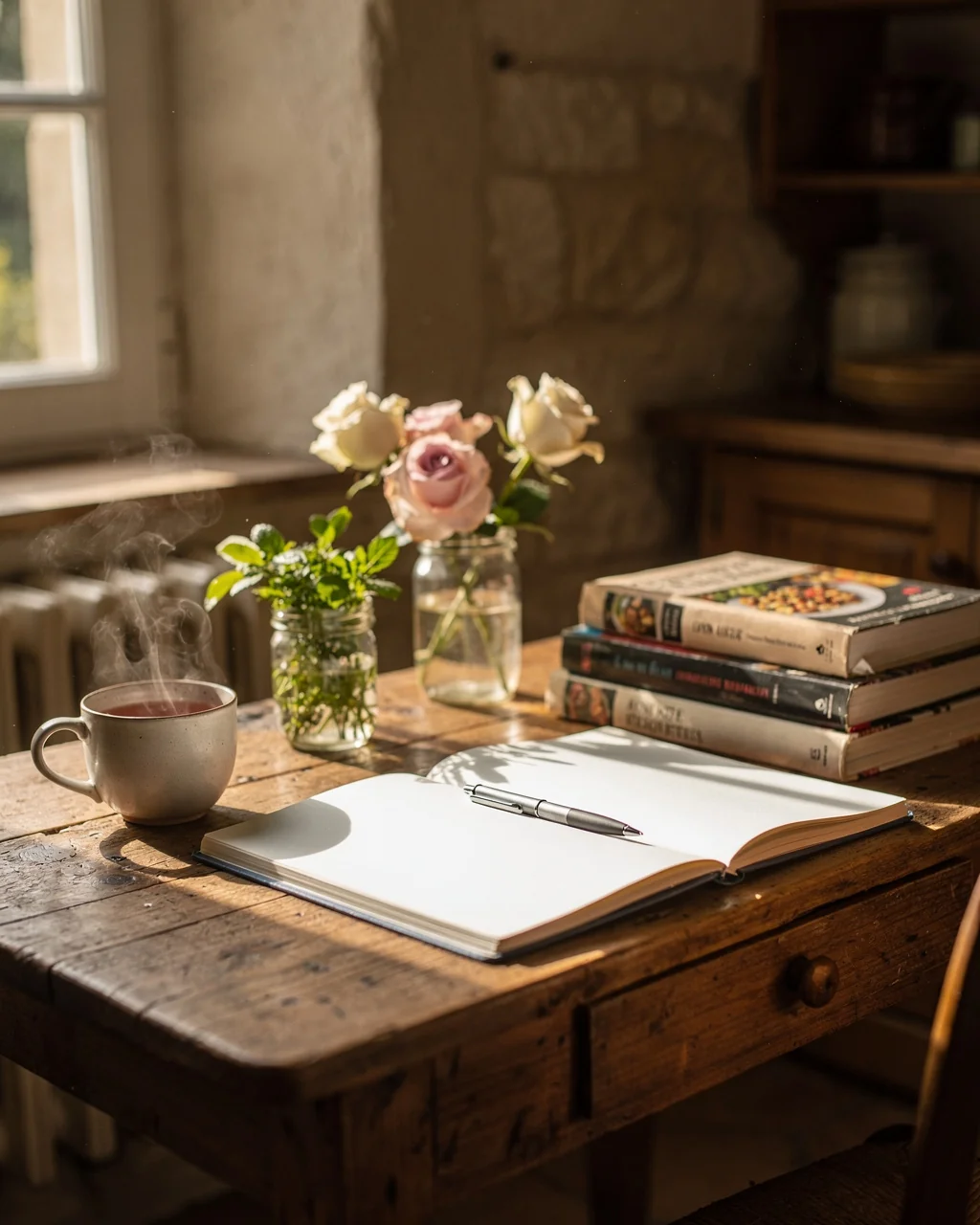 Coin d'écriture et carnets de recettes